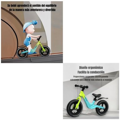 BICICLETA LUBABYCAS EQUILIBRIO ÚLTRA RESISTENTE VERDE - 5