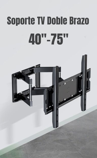SOPORTE TV AJUSTABLE DOBLE BRAZO 40'' A 75'' BY LUBABYCAS - 2