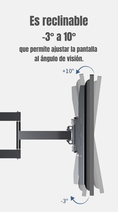 SOPORTE TV AJUSTABLE DOBLE BRAZO 40'' A 75'' BY LUBABYCAS - 4