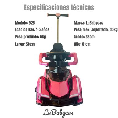 CORREPASILLO ANDADOR AUTO CON MANILLA LUBABYCAS ROSADO - 8