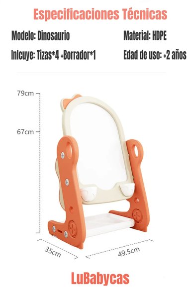 PIZARRA ATRIL REGULABLE PLUMON CON ACCESORIOS LUBABYCAS - 8