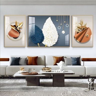 SET DE 3 CUADROS DECORATIVOS MARCOS DE ALUMINIO BY LUBABYCAS - 1