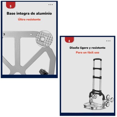 CARRO LUBABYCAS MODEL B CARGA PLEGABLE RUEDAS TREPADORAS - 4