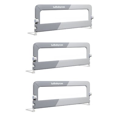 BARANDA CAMA LUBABYCAS PACK 3 PLEGABLE KING PROTECT ACERO INOXIDABLE GRIS - 1