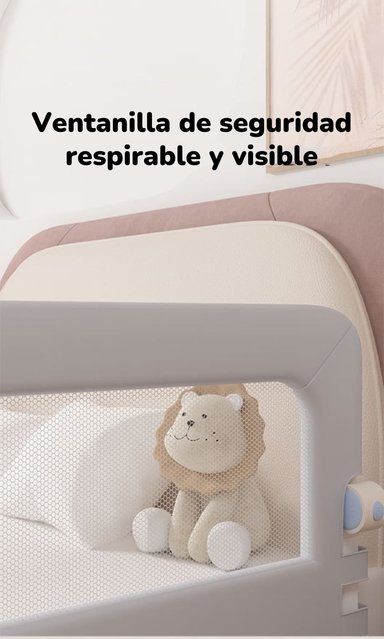 BARANDA CAMA LUBABYCAS PACK 3 PLEGABLE KING PROTECT ACERO INOXIDABLE GRIS - 8