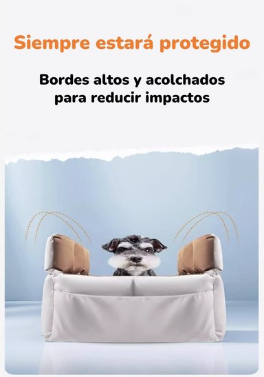 BOLSO DE ASIENTO PORTATIL TRANSPORTADOR 3 EN 1 MASCOTA AUTO - 6