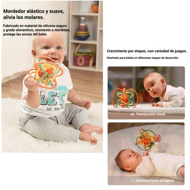 JUGUETE ESTIMULACION MORDEDOR SENSORIAL TM113 LUBABYCAS - 6