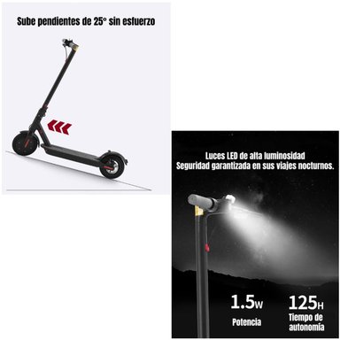 SCOOTER ADULTO ELE CTRICO CON APP PLEGABLE 30KM NEGRO SPEED - 7