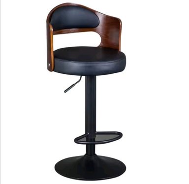 PACK 2 SILLAS BAR DE LUXE MADERA CON RESPALDO BOSCCO EN COLOR NEGRO/EN COLOR NEGRO - 2