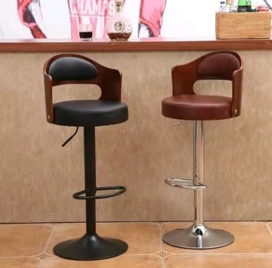 PACK 2 SILLAS BAR DE LUXE MADERA CON RESPALDO BOSCCO EN COLOR NEGRO/EN COLOR NEGRO - 3