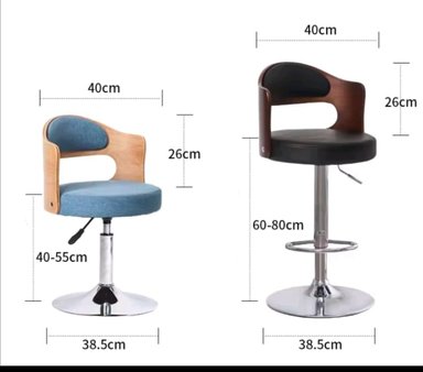 PACK 2 SILLAS BAR DE LUXE MADERA CON RESPALDO BOSCCO EN COLOR NEGRO/EN COLOR NEGRO - 4