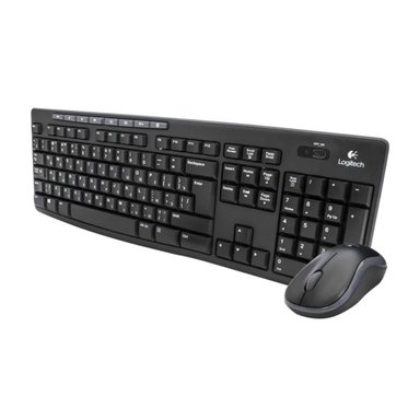 KIT TECLADO Y MOUSE INALAMBRICO USB NEGRO MK270 LOGITECH - 1