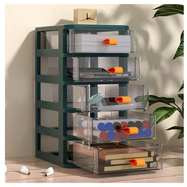 ORGANIZADOR DE PLASTICO PARA MESA ESCRITORIO O BAÑO BLANCO - 2
