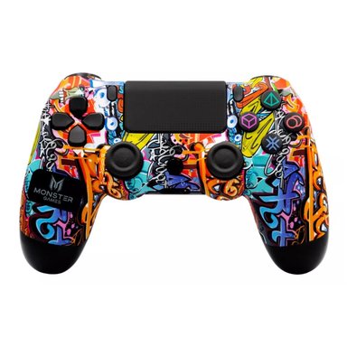 JOYSTICK CONTROL INALAMBRICO PC PS4 GRAFITI MONSTER GAMES - 1