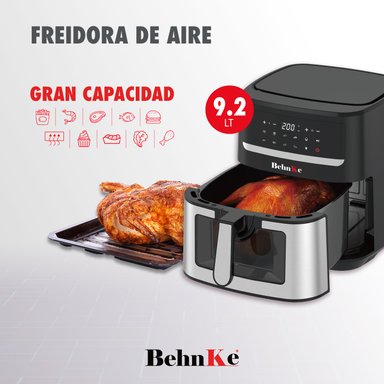 FREIDORA DE AIRE BEHNKE 9.2 LTS INCLUYE CESTA DE SILICONA DE REGALO - 4