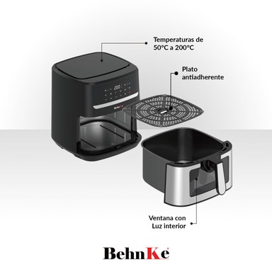 FREIDORA DE AIRE BEHNKE 9.2 LTS INCLUYE CESTA DE SILICONA DE REGALO - 6