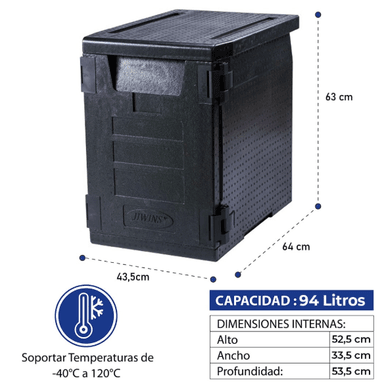 CONTENEDOR ISOTERMICO EPP 400, 63 CM DE ALTO - 2