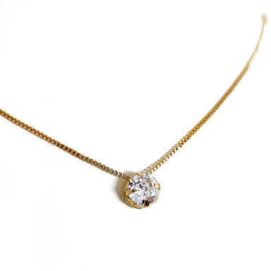 COLLAR ANDREA COGGIOLA JOYAS ENCHAPADO ORO 18K PUNTO DE LUZ 7MM - 2