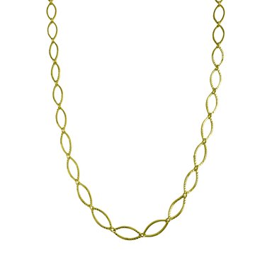 COLLAR CHOKER OVALADO ENCHAPADO ORO 18K - 1