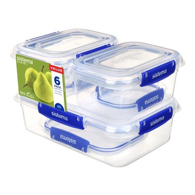 SET DE 6 CONTENEDORES HERMÉTICOS SISTEMA KLIP IT PLUS - 2