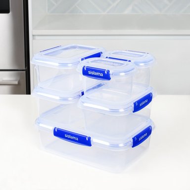 SET DE 6 CONTENEDORES HERMÉTICOS SISTEMA KLIP IT PLUS - 3