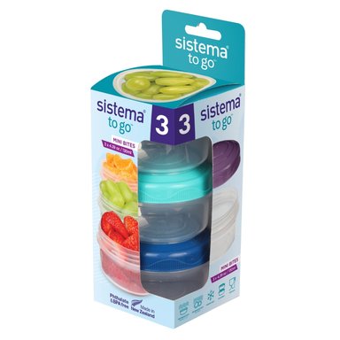 PACK 3 CONTENEDORES HERMÉTICOS 130 ML MINI SNACKS SISTEMA® TO GO - 2