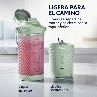 LICUADORA OSTER PORTATIL 590 ML RECARGABLE VERDE BLSTGFPM20 - 8