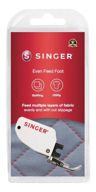 PRENSATELA SINGER PIE DOBLE ARRASTRE ACOLCHADO NEGRO - 1