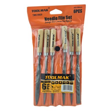KIT SET JUEGO DE MINI LIMAS / 6 PIEZAS / 5MM X 180MM TOOLMAK TMK19929 - 1