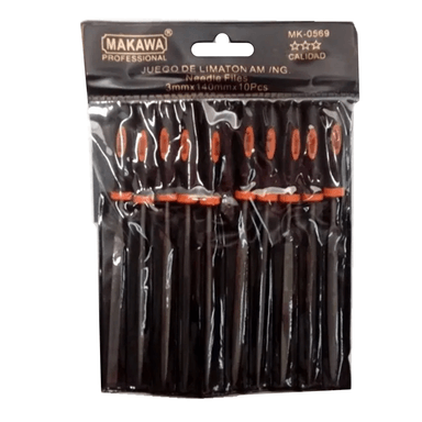 KIT SET JUEGO DE MINI LIMAS / 10 PIEZAS / 3MM X 140MM MAKAWA MK0569 - 1