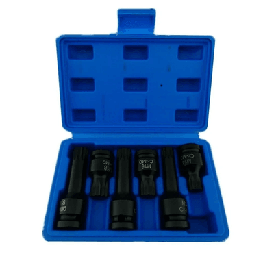 KIT SET JUEGO DADOS IMPACTO TORX 1/2 6 PIEZAS TORXMETER C3258 - 1
