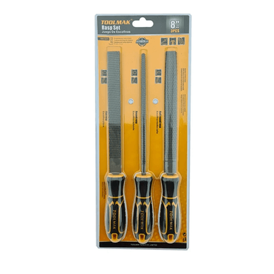 JUEGO DE LIMAS ESCOFINAS PARA MADERA 8 PULGADA 3 PIEZAS TOOLMAK TMK19476 - 1