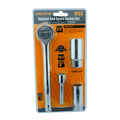 KIT SET JUEGO DADOS CHICHARRA 3/8 4 PIEZAS TOOLMAK TMK19797 - 1