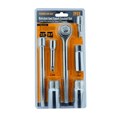 KIT SET JUEGO DADOS CHICHARRA 3/8 7 PIEZAS TOOLMAK TMK19798 - 1