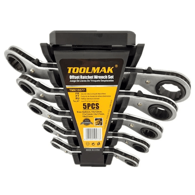 KIT SET JUEGO DE LLAVES CHICHARRAS CURVAS 5 PIEZAS TOOLMAK TMK19577 - 1