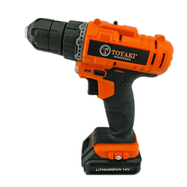 TALADRO ATORNILLADOR INALAMBRICO 10MM 14V TOYAKI TK839 - 1