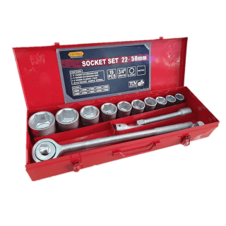 JUEGO DE DADOS CHICHARRA CUADRANTE 3/4 15 PIEZAS STEELTOOLS SL16041 - 1