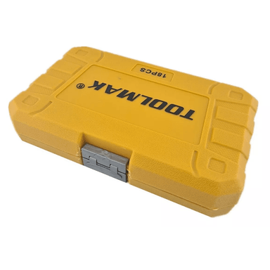 KIT JUEGO DADOS TORX ESTRELLA 1/2 MACHO HEMBRA 18 PIEZAS TOOLMAK - 2