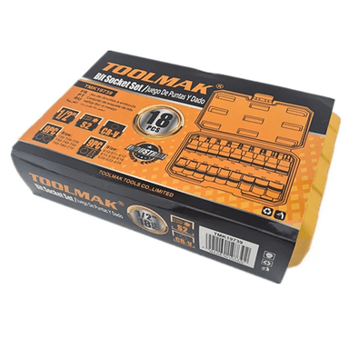 KIT JUEGO DADOS TORX ESTRELLA 1/2 MACHO HEMBRA 18 PIEZAS TOOLMAK - 3