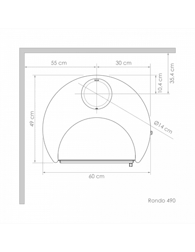 ESTUFA A LEÑA AMESTI RONDO 490 6' + SET DE HERRAMIENTAS - 8
