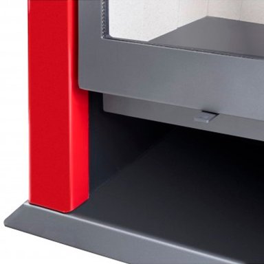 ESTUFA A LEÑA CLASSIC 500 ROJO ITALIANO AMESTI + KIT - 2