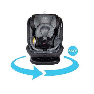 SILLA AUTO INFANTI CONVERTIBLE I-GIRO 360 GRADOS DARK GREY GRIS - 2