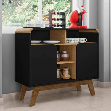 APARADOR HOGA BERILO BUFFET CANELA NEGRO - 2