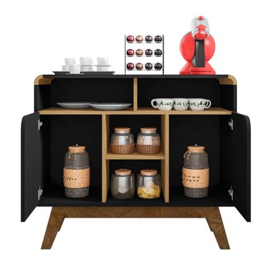 APARADOR HOGA BERILO BUFFET CANELA NEGRO - 4