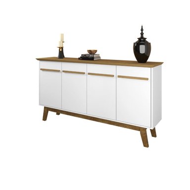 APARADOR BUFFET HOGA OPALA MDP CANELA BAR BLANCO - 1