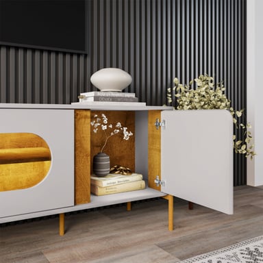 RACK TV 75' HOGA JUQUEHY BLANCO INVIERNO NATURAL - 5
