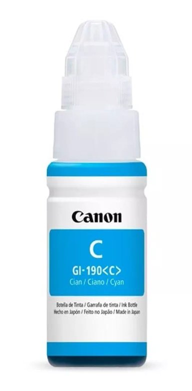 TINTA CANON CYAN GI-190 70 ML. ORIGINAL FACTURA/BOLETA - 1