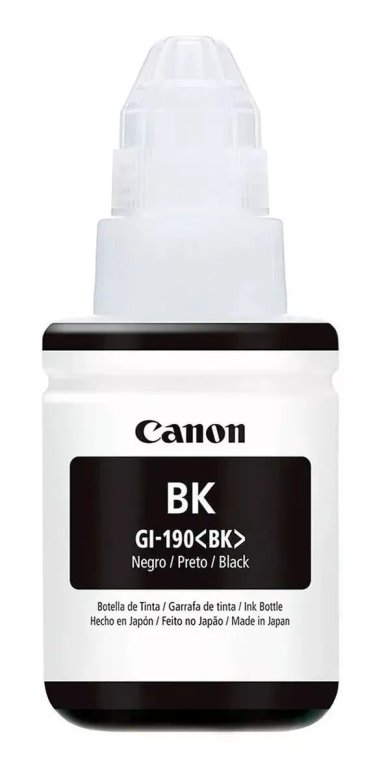 TINTA CANON GI-190 NEGRA, 135 ML. ORIGINAL. FATURA/BOLETA - 1