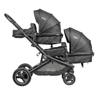COCHE BEBEGLO RS-13310-2 DOBLE DUETO NEGRO - 2