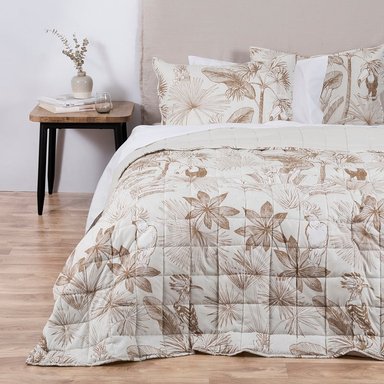 QUILT ESTAMPADO BIRDS 2 PLAZAS CAMEL - 1